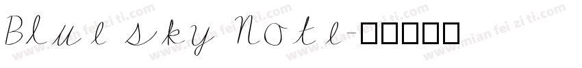Blue sky Note字体转换